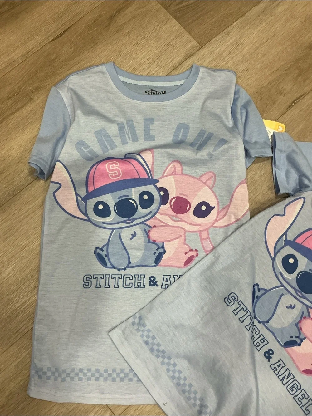 Stitch & Angel Light Blue Kids Pajama Top - Game On
